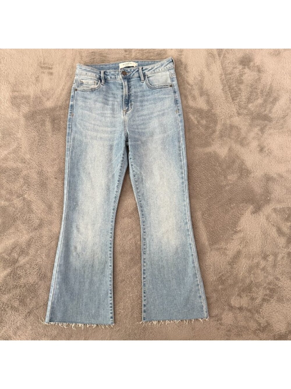Hidden Los Angeles High Rise Stretch Boot Kick Flare Jeans Womens 28 6 Light